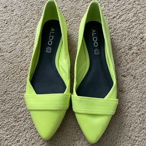 ALDO Neon Green Nylon Flats